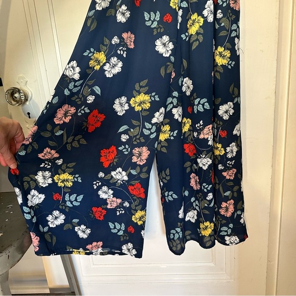 JACK by BB Dakota Garden My French Floral Print Jumpsuit, Wide Cropped Leg - Picture 8 of 11